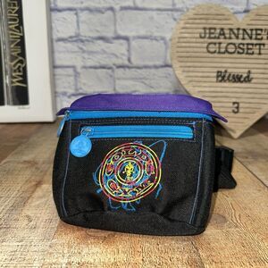 Vintage 80s 90’s Golds Gym Neon Canvas Fanny Waist Pack Bag Athletic Rare